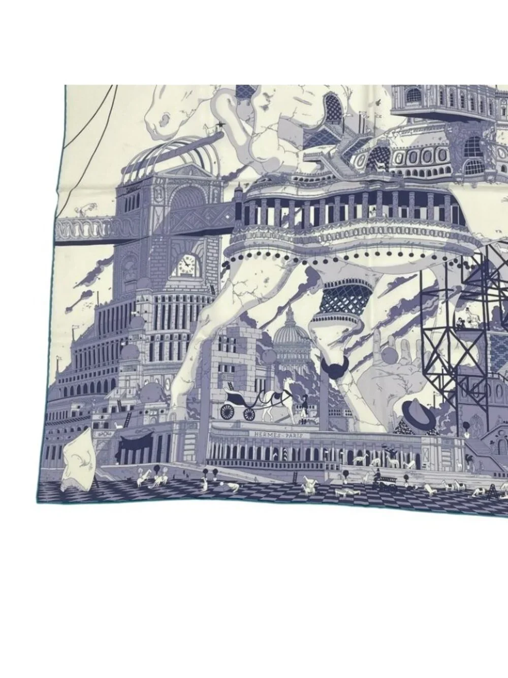 Hermes Carre 90 Scarf Silk Hippopolis UGO Gattoni Ipopolis - Picture 5 of 10